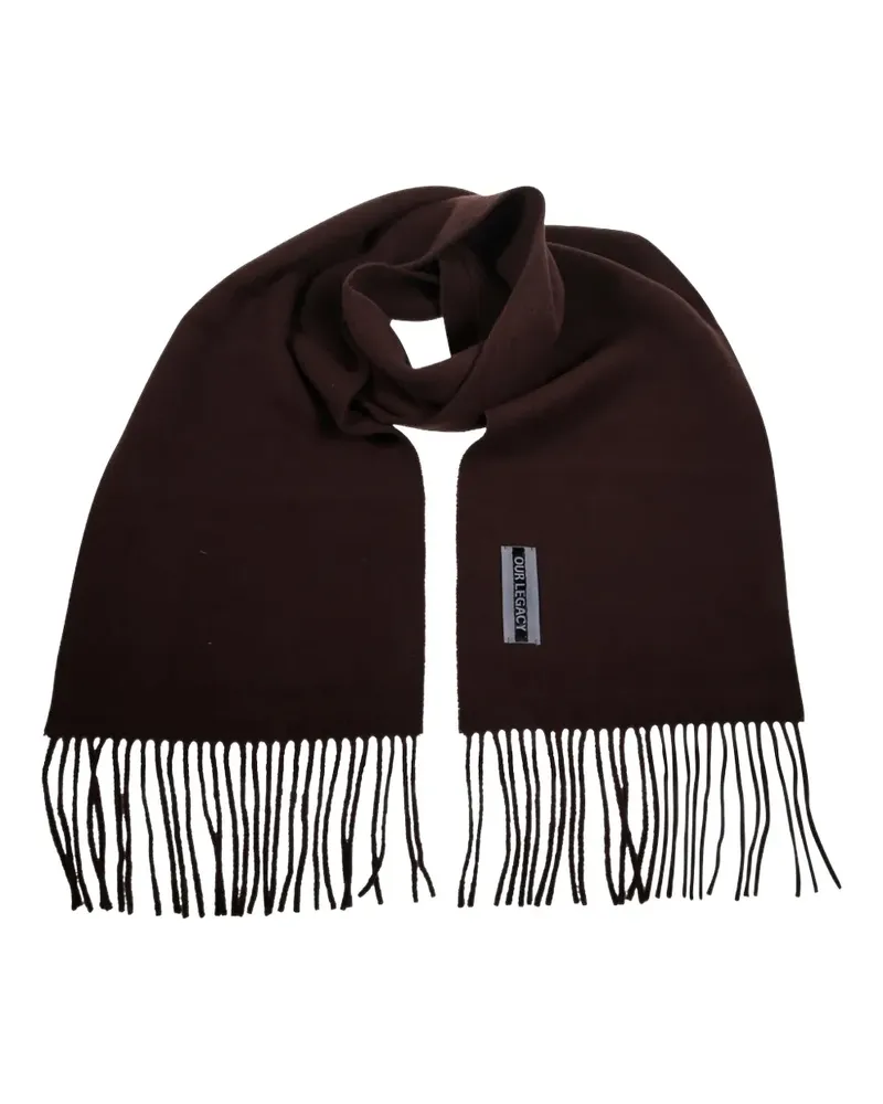 Our Legacy logo-patch scarf - Braun Braun