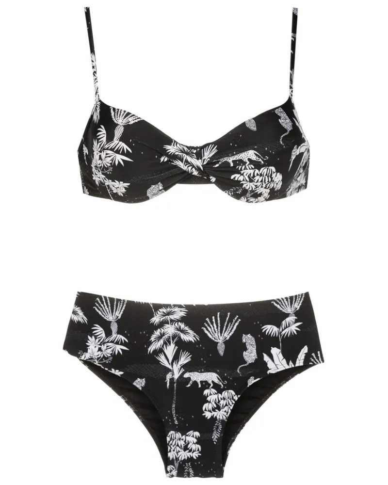 Lygia & Nanny Veronica Bikini mit grafischem Print - Schwarz Schwarz