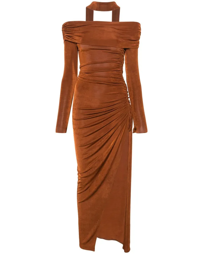 ATU Body Couture Schulterfreies Maxikleid - Braun Braun