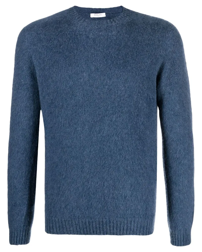 Boglioli knitted crew-neck Pullover Blau