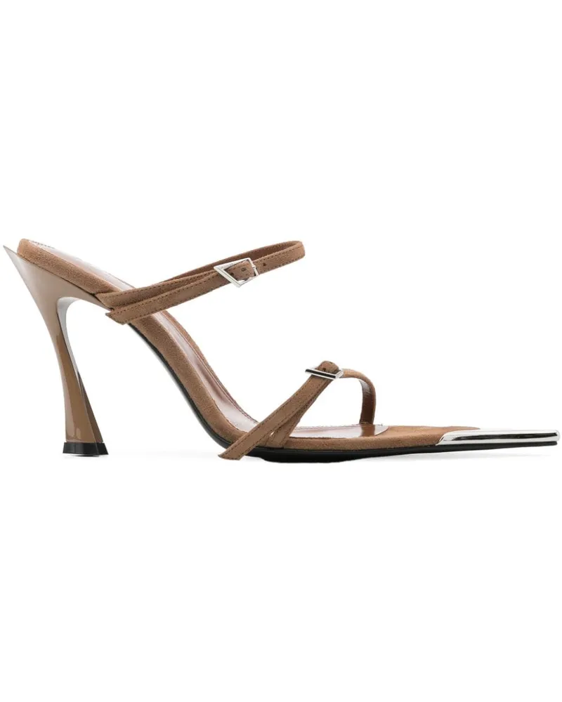 Thierry Mugler Sandalen aus Wildleder 95mm - Braun Braun