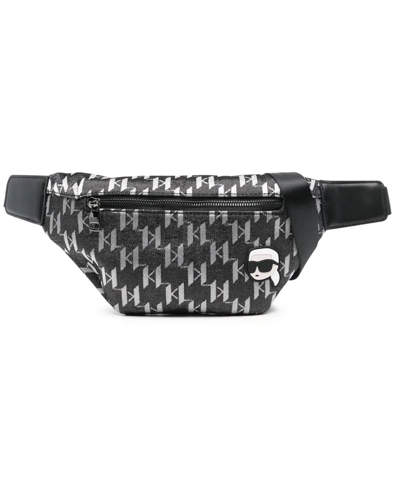 Karl Lagerfeld K/Monogram Gürteltasche - Grau Grau