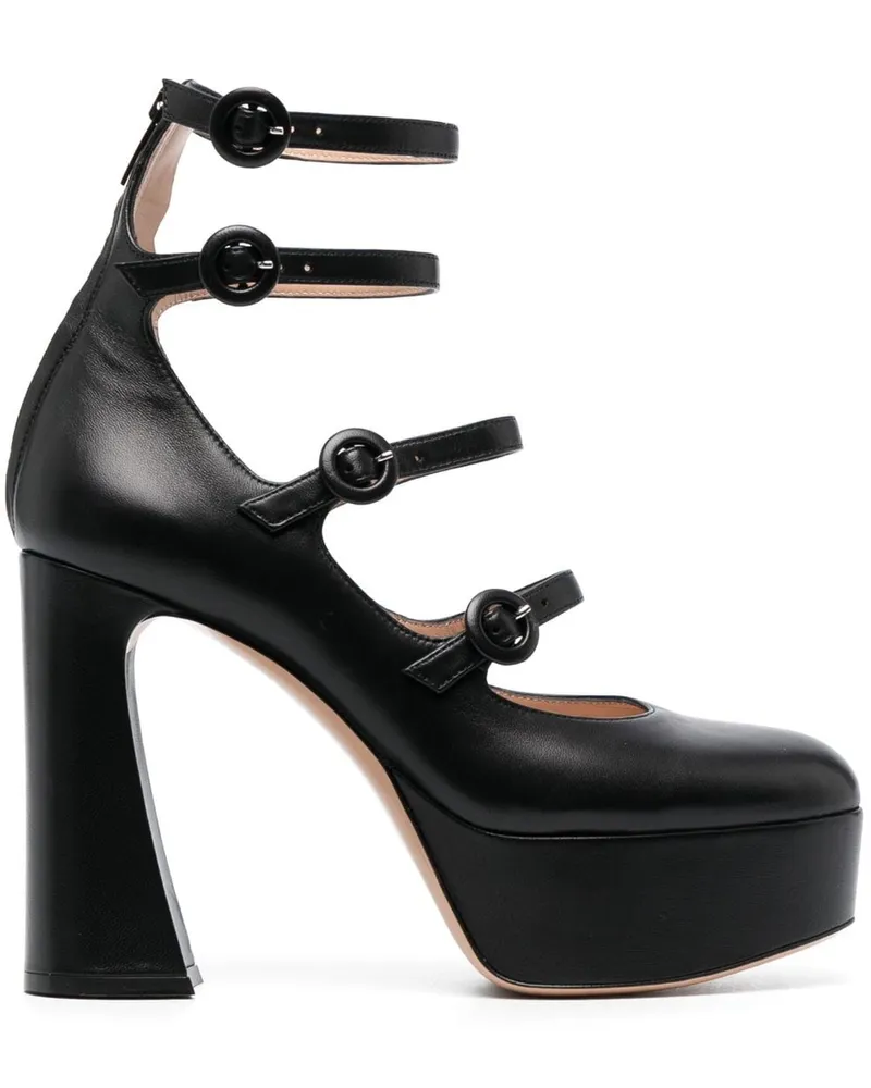 Gianvito Rossi Pumps mit mandelförmiger Kappe 130mm - Schwarz Schwarz