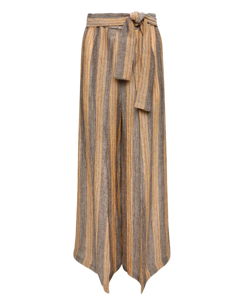 Lisa Marie Fernandez striped wrap trousers - Nude Nude