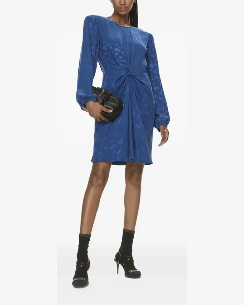 HUGO BOSS Midikleid aus Jacquard - Blau Blau