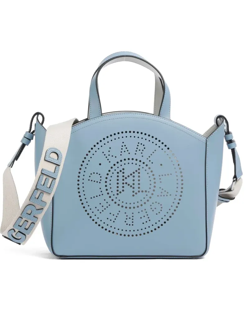 Karl Lagerfeld Kleine perforierte K/Circle Tote Bag - Blau Blau