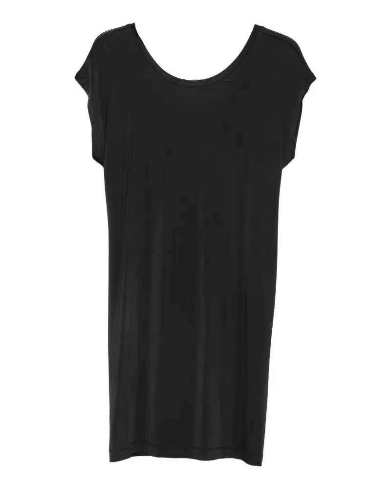Liu Jo Kurzes Jerseykleid mit Glanzoptik - Schwarz Schwarz