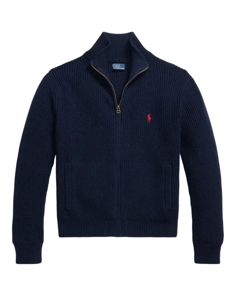 Ralph Lauren Gerippter Cardigan - Blau Blau