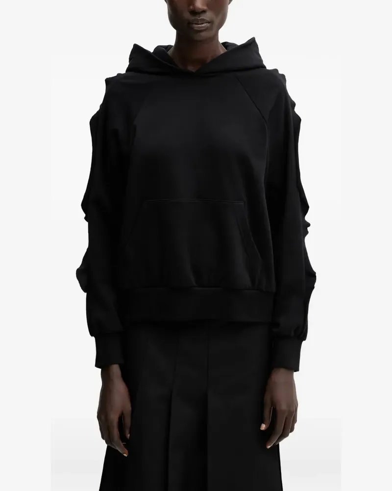 Undercover Hoodie mit gerüschten Ärmeln - Schwarz Schwarz