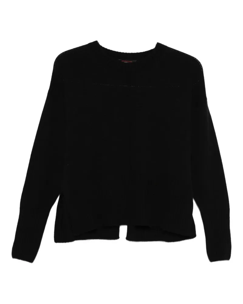 INCENTIVE! cashmere Kaschmirpullover mit Schlitz - Schwarz Schwarz