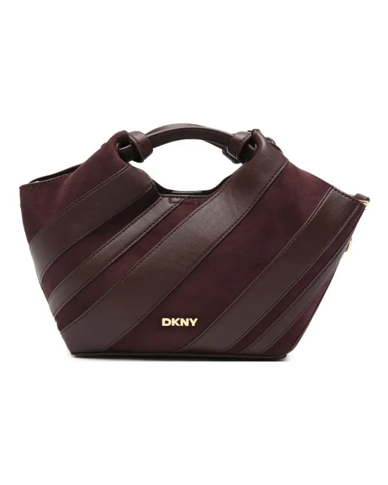 DKNY Kleiner Paula Tote Bag mit Lederbesatz - Rot Rot