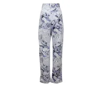Hose mit geometrischem Print - Violett