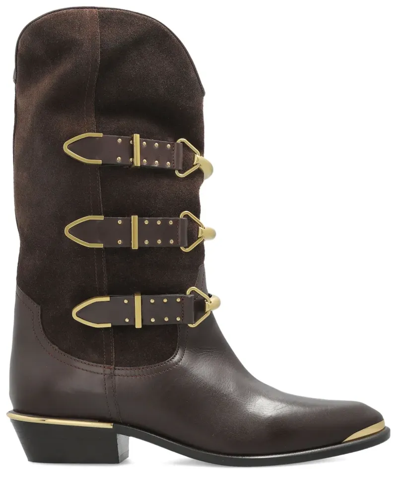 Isabel Marant Wildlederstiefel mit Schnallendetail 30mm - Braun Braun
