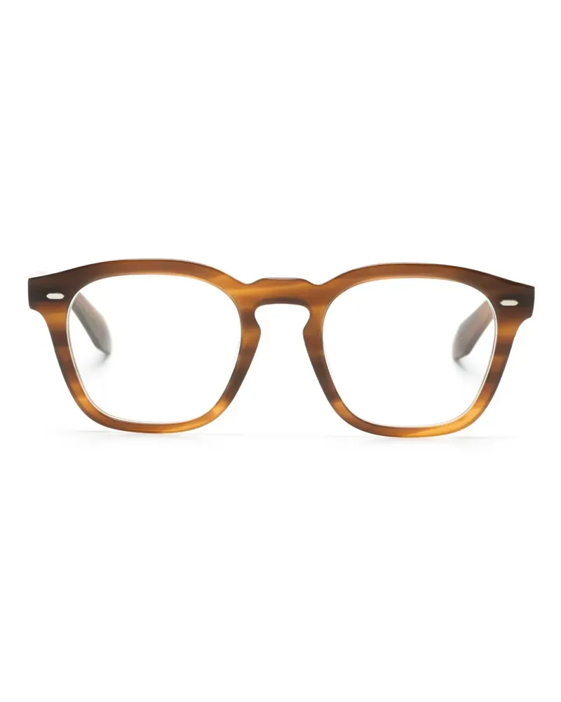 Oliver Peoples N.03 Brille mit eckigem Gestell - Braun Braun