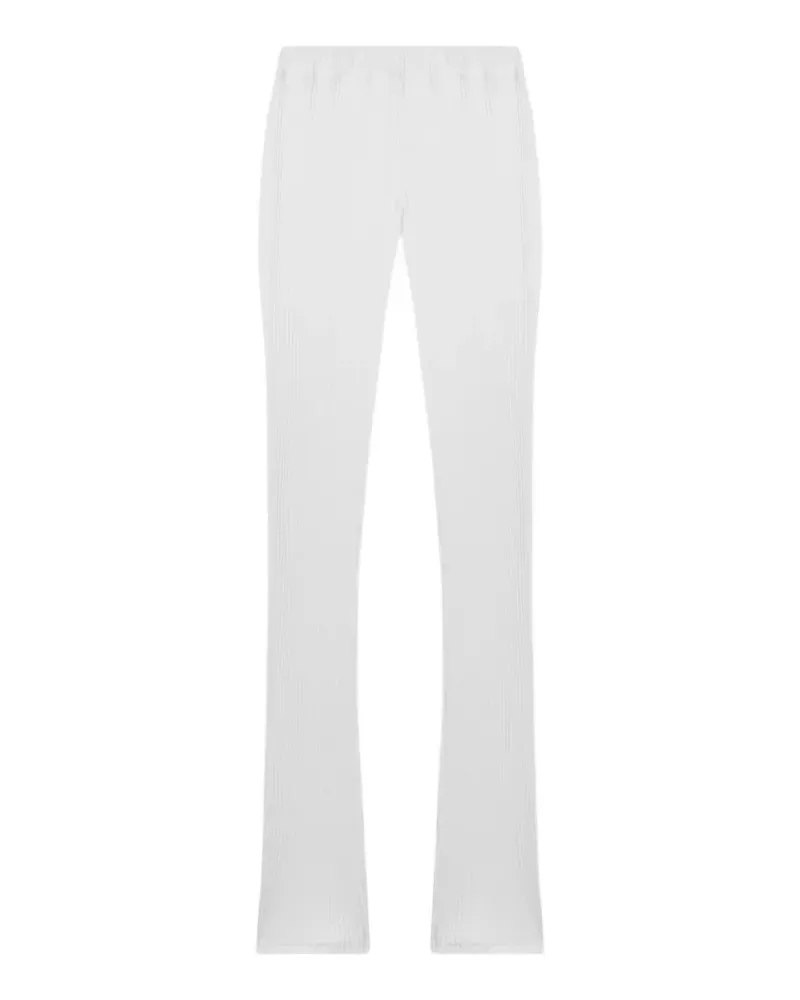 GCDS Gerippte Leggings - Weiß Weiß