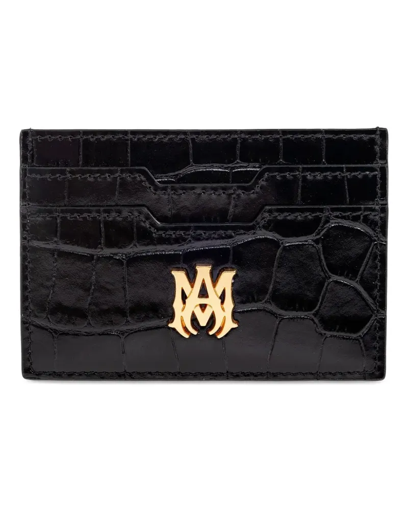 Amiri logo-plauqe leather wallet - Schwarz Schwarz