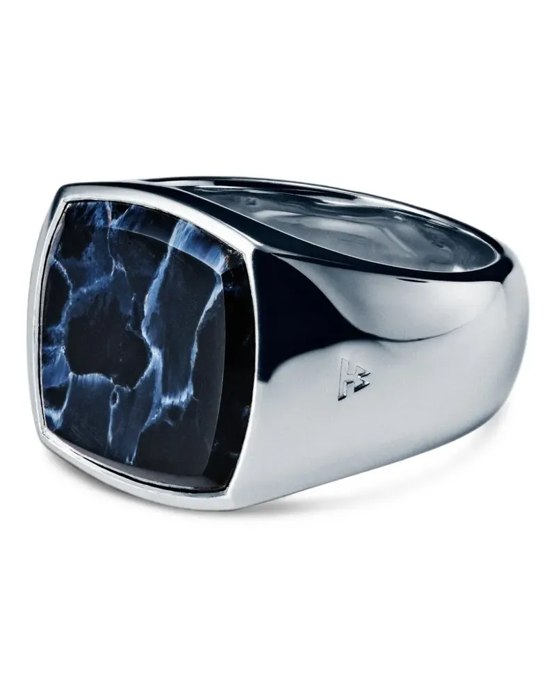Tom Wood Pietersite signet ring - Silber Silber