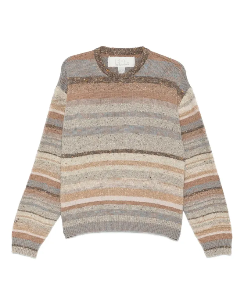 ERL Gestreifter Pullover - Braun Braun