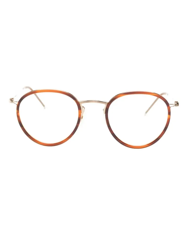Oliver Peoples tortoiseshell-pattern round-frame glasses - Braun Braun