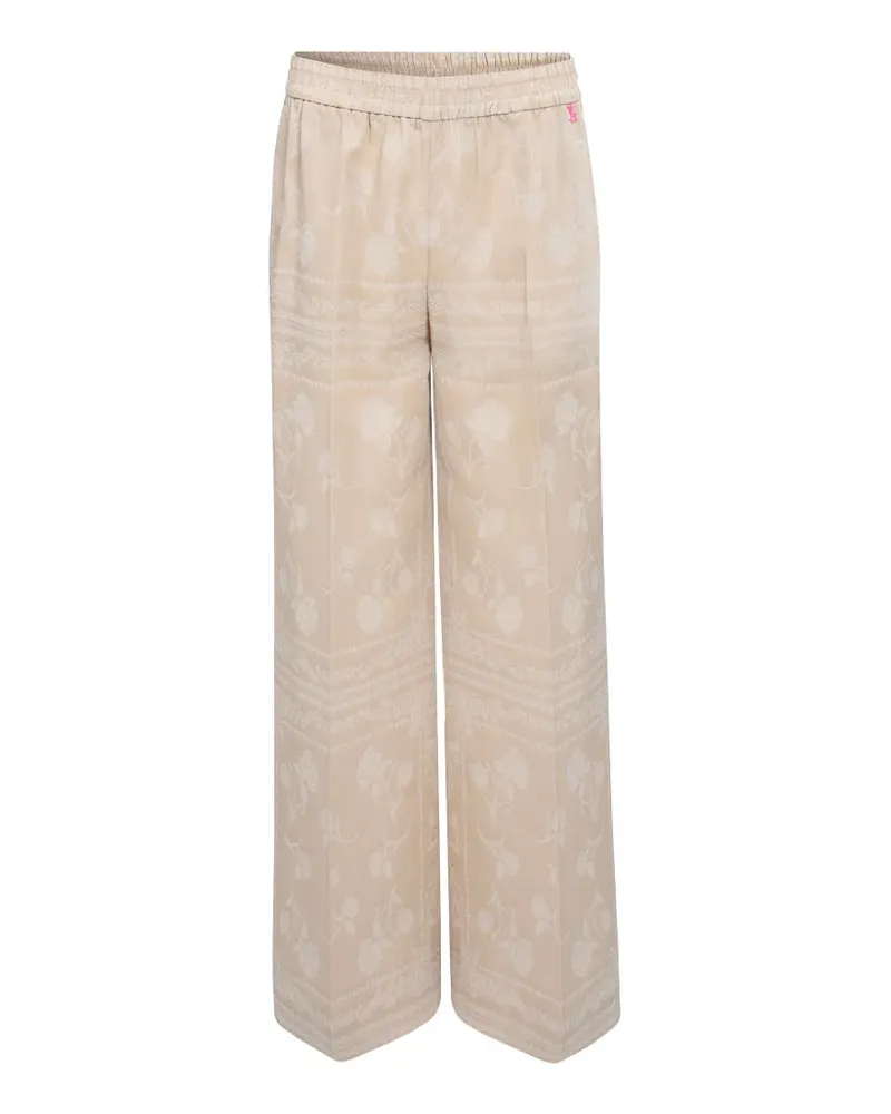 Twin-Set floral-print palazzo pants - Nude Nude