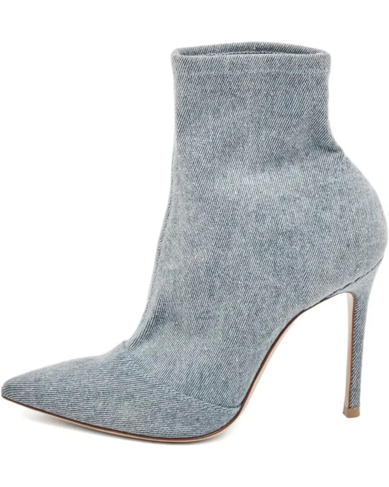 Gianvito Rossi Pre-owned Stiefel mit spitzer Kappe 100mm - Blau Blau