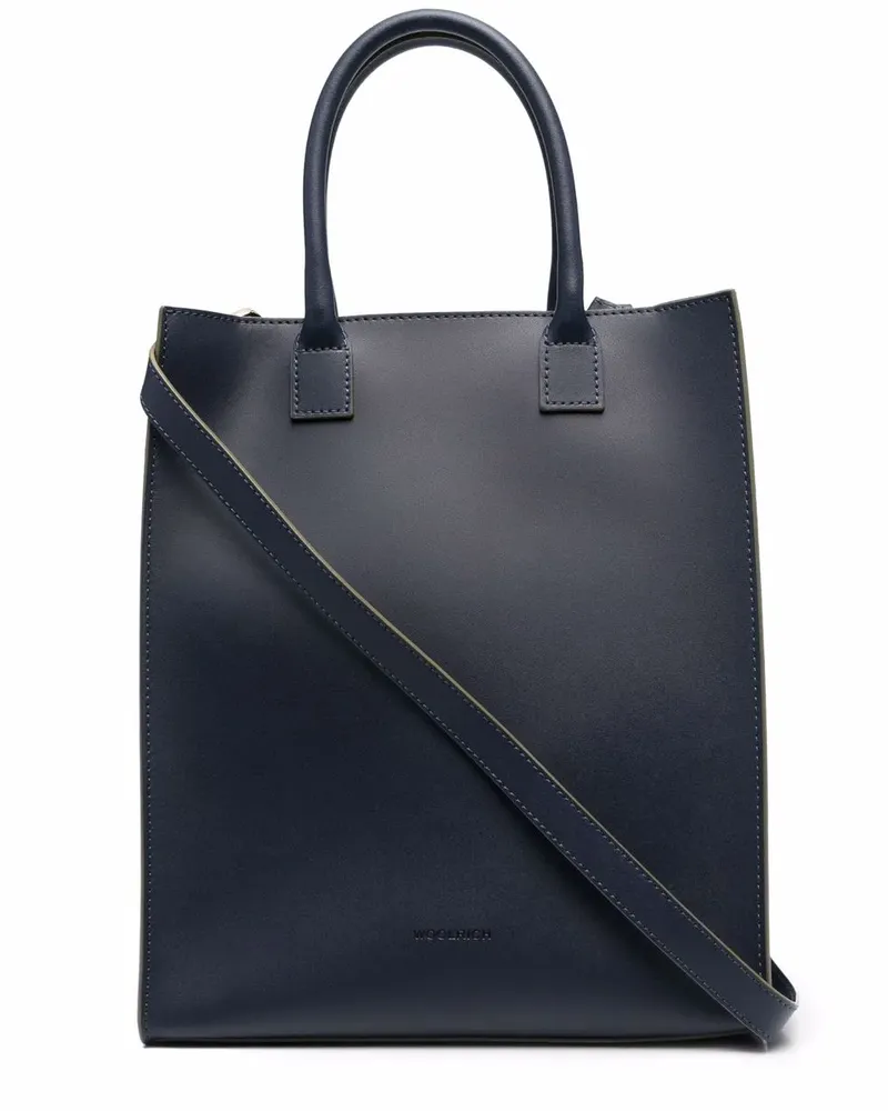 Woolrich Shopper mit Logo-Prägung - Blau Blau