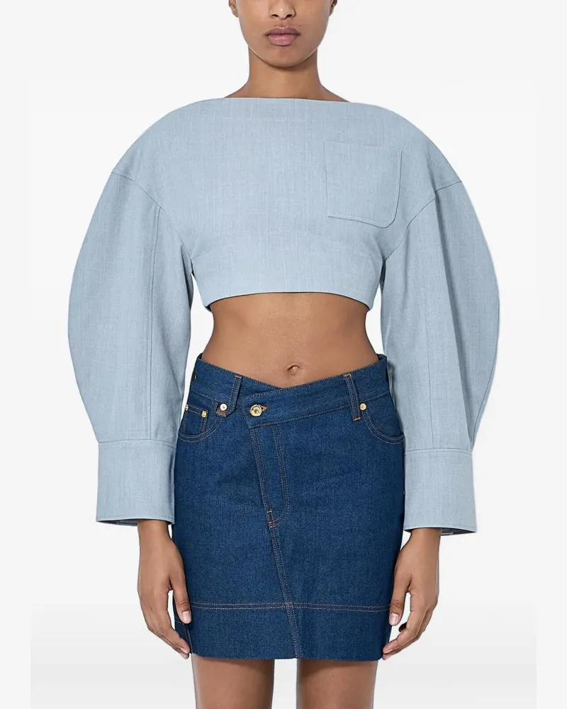 Jacquemus The Casaco open-back crop top - Grau Grau