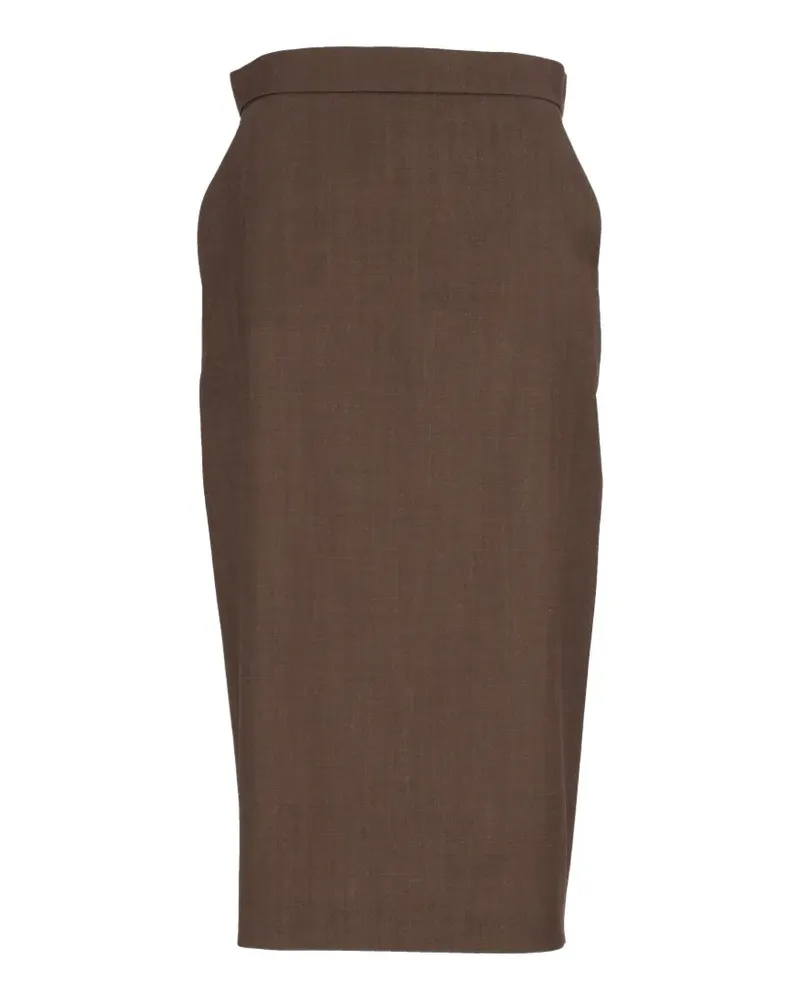 Max Mara wool gabardine pencil skirt - Braun Braun