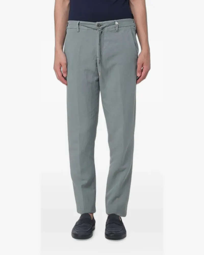 MYTHS Twill-Hose mit Kordelzug - Grau Grau