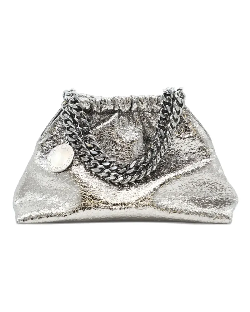 Stella McCartney Geraffte Clutch mit Kettenriemen - Grau Grau