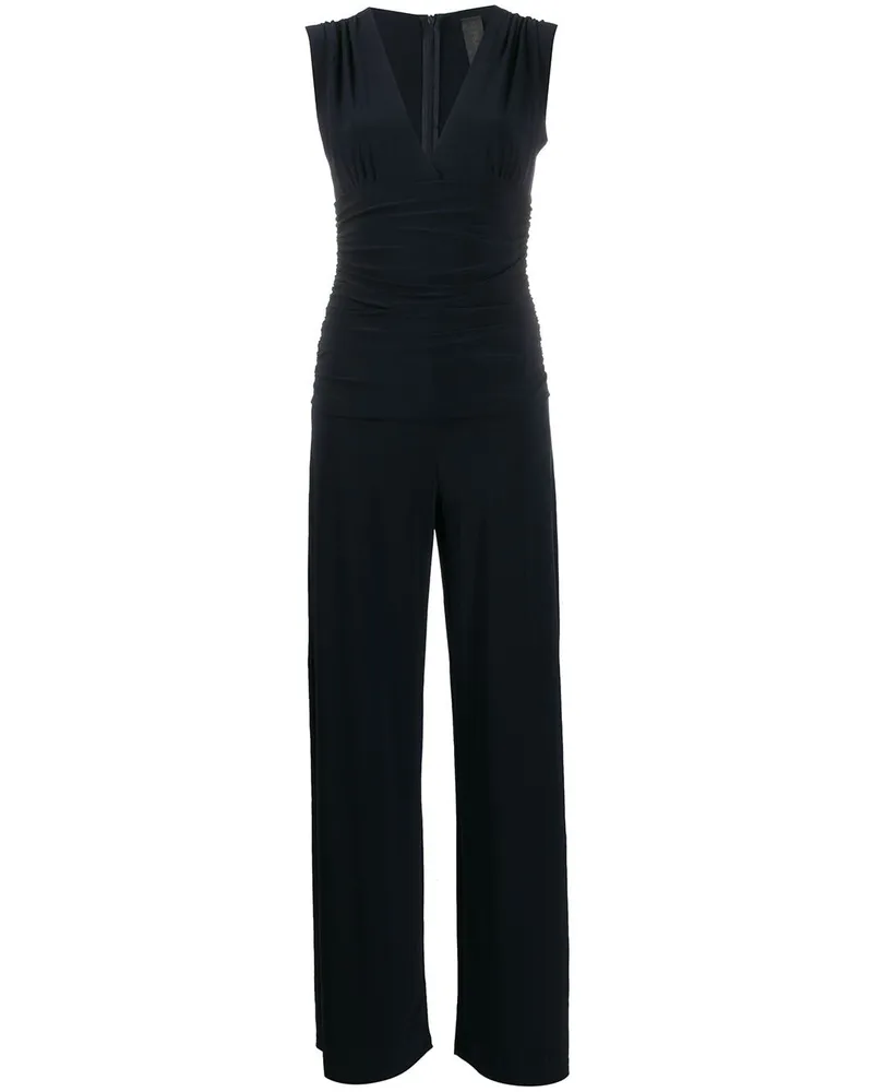 Norma Kamali Jumpsuit mit Drapierung - Blau Blau