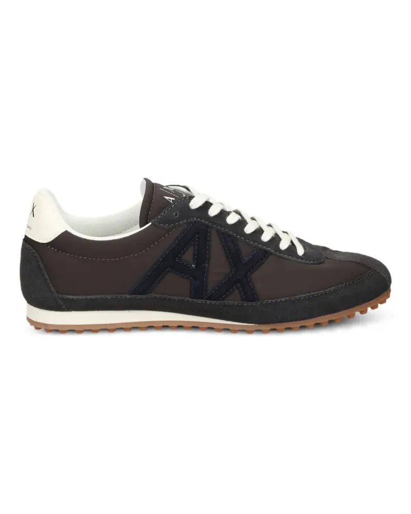 Armani Exchange Sneakers mit Logo-Patch - Braun Braun