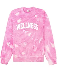 SPORTY & RICH Wellness Sweatshirt mit Batikmuster Rosa