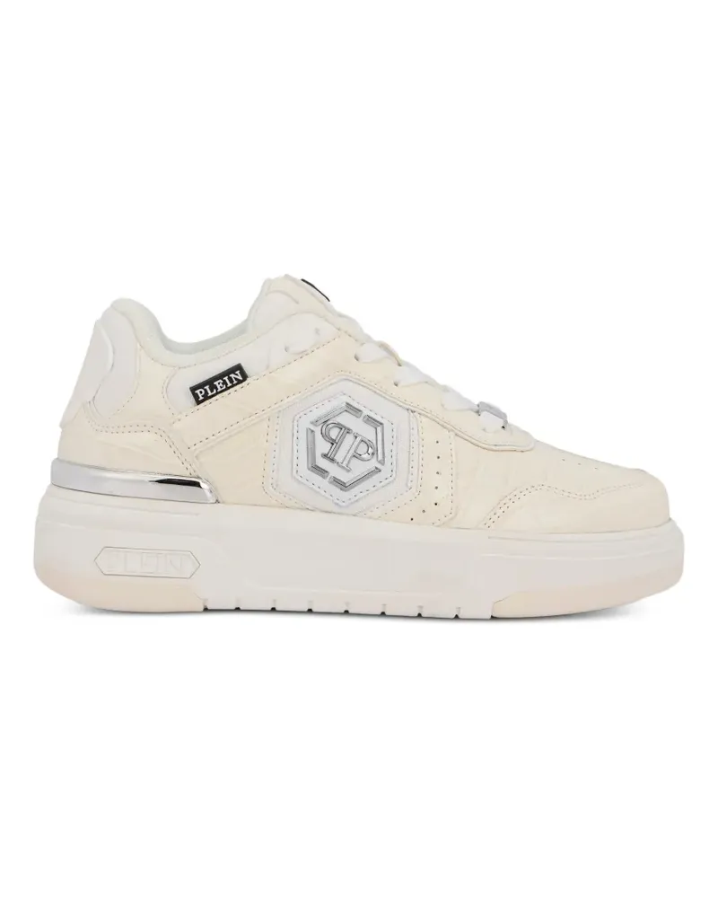 Philipp Plein SK8R Sneakers mit Kroko-Effekt - Nude Nude