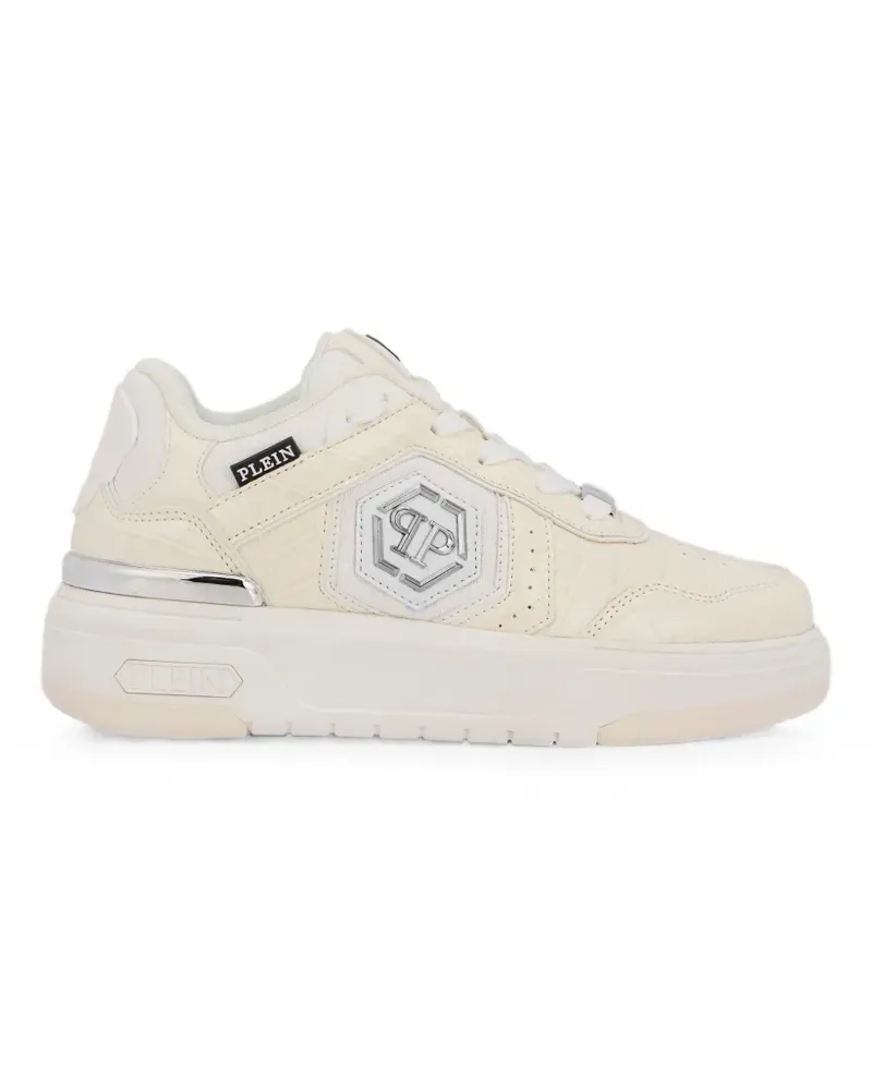 Philipp Plein SK8R crocodile-effect sneakers - Nude Nude