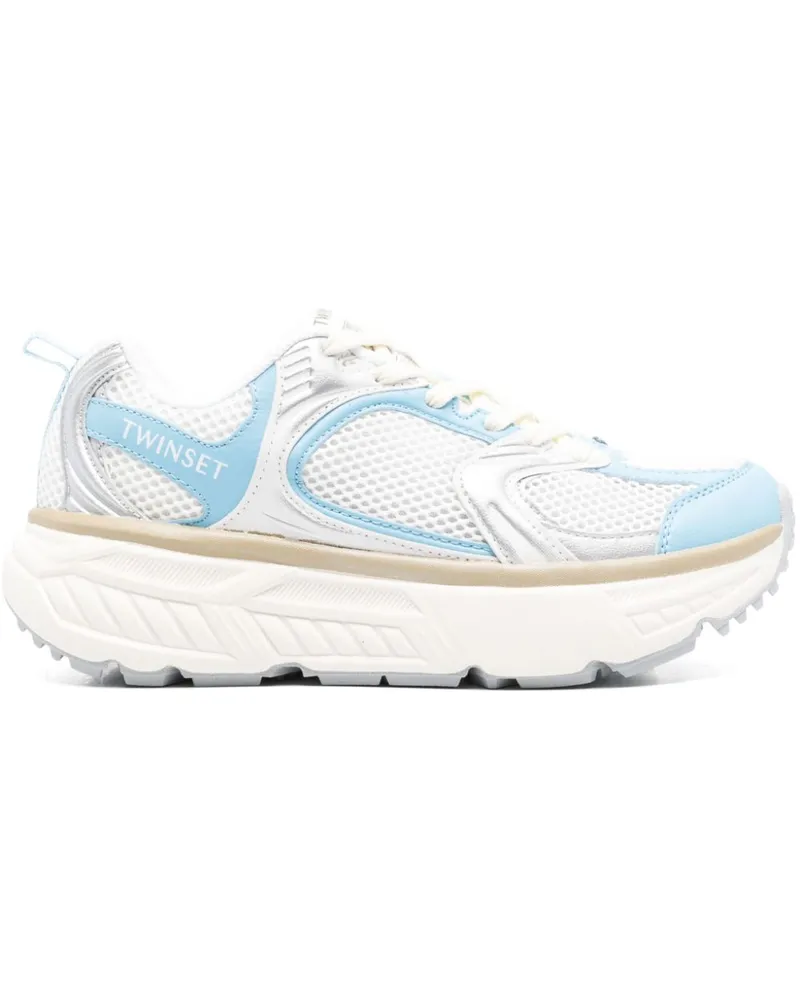 Twin-Set Sneakers in Colour-Block-Optik - Weiß Weiß