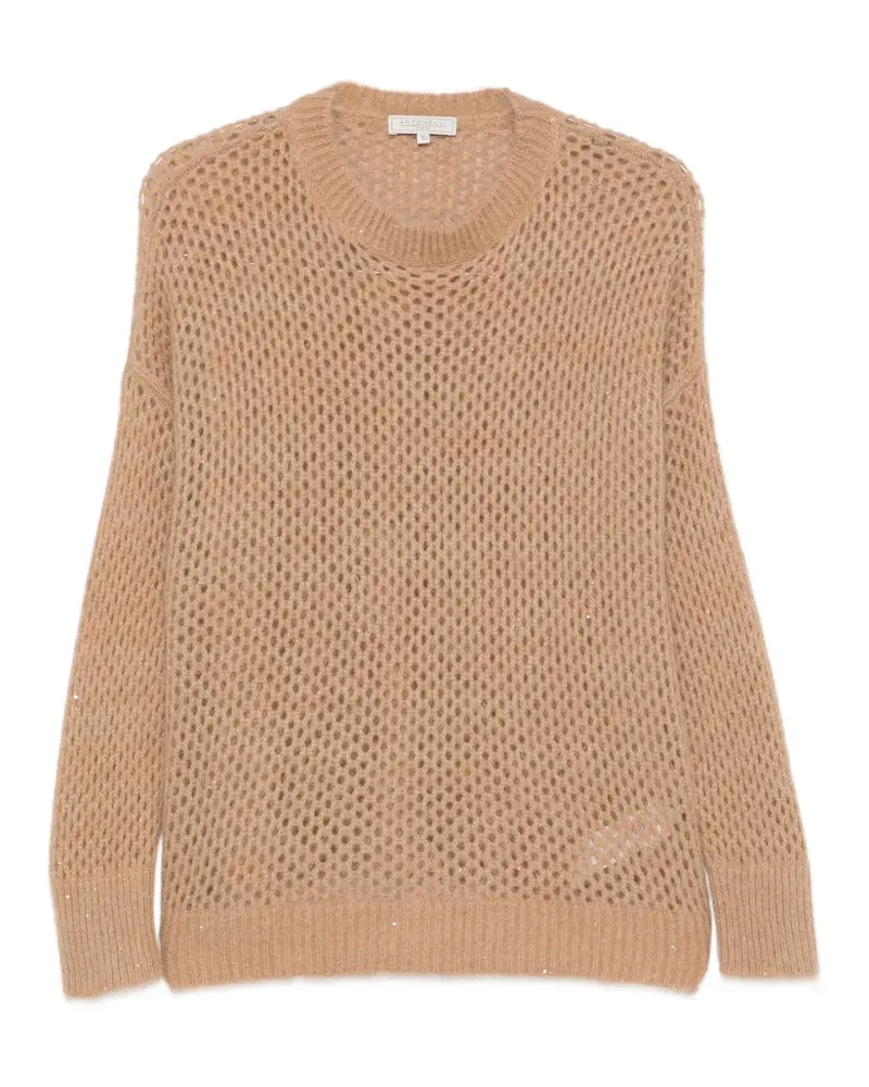 Antonelli Firenze Pullover mit Pailletten - Braun Braun