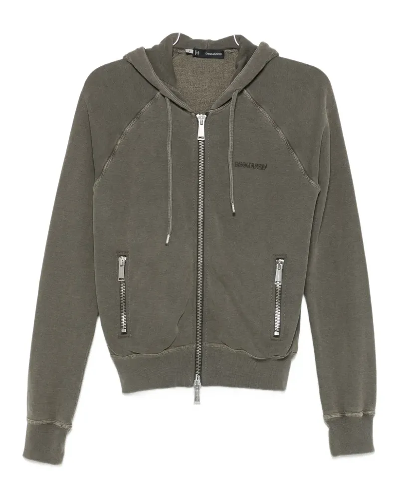Dsquared2 2000s zip-up hoodie - Grau Grau