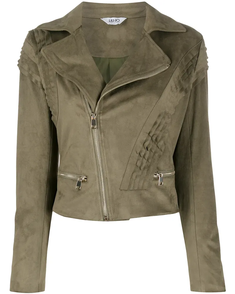 Liu Jo Bikerjacke mit gerafften Details - Grün Grün