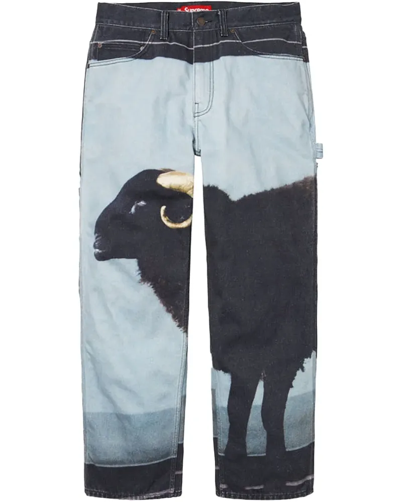 Supreme Being x Damien Hirst Painter "Black" Jeans - Schwarz Schwarz