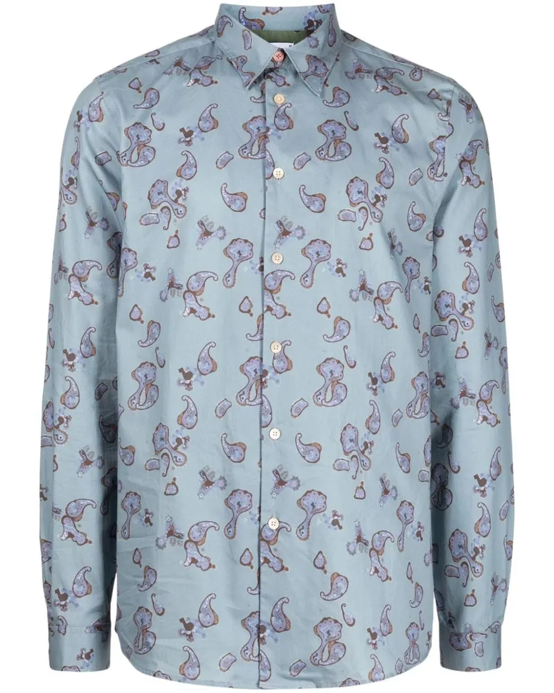 Paul Smith Hemd mit Paisley-Print - Blau Blau