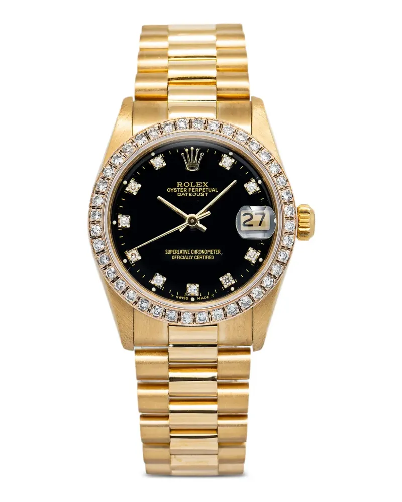 Rolex Datejust Armbanduhr mit Diamanten 31mm - Schwarz Schwarz