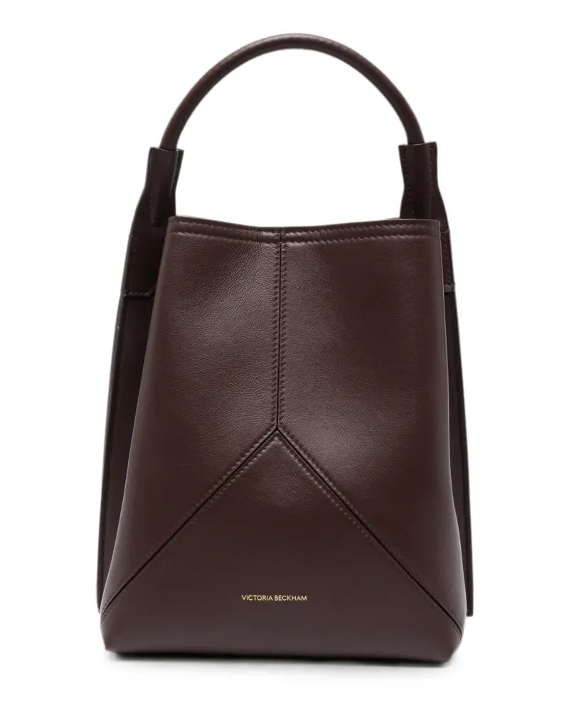 Victoria Beckham geometric-paneled leather tote bag - Rot Rot