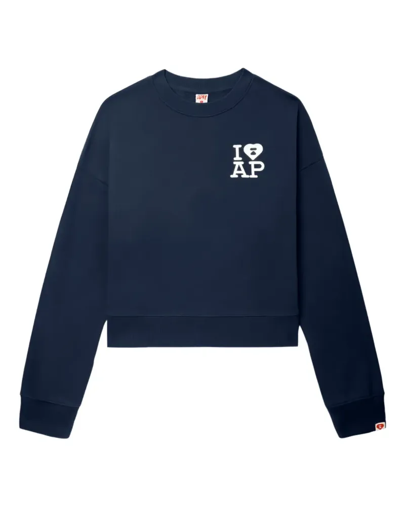 BAPE Strickpullover mit Logo - Blau Blau