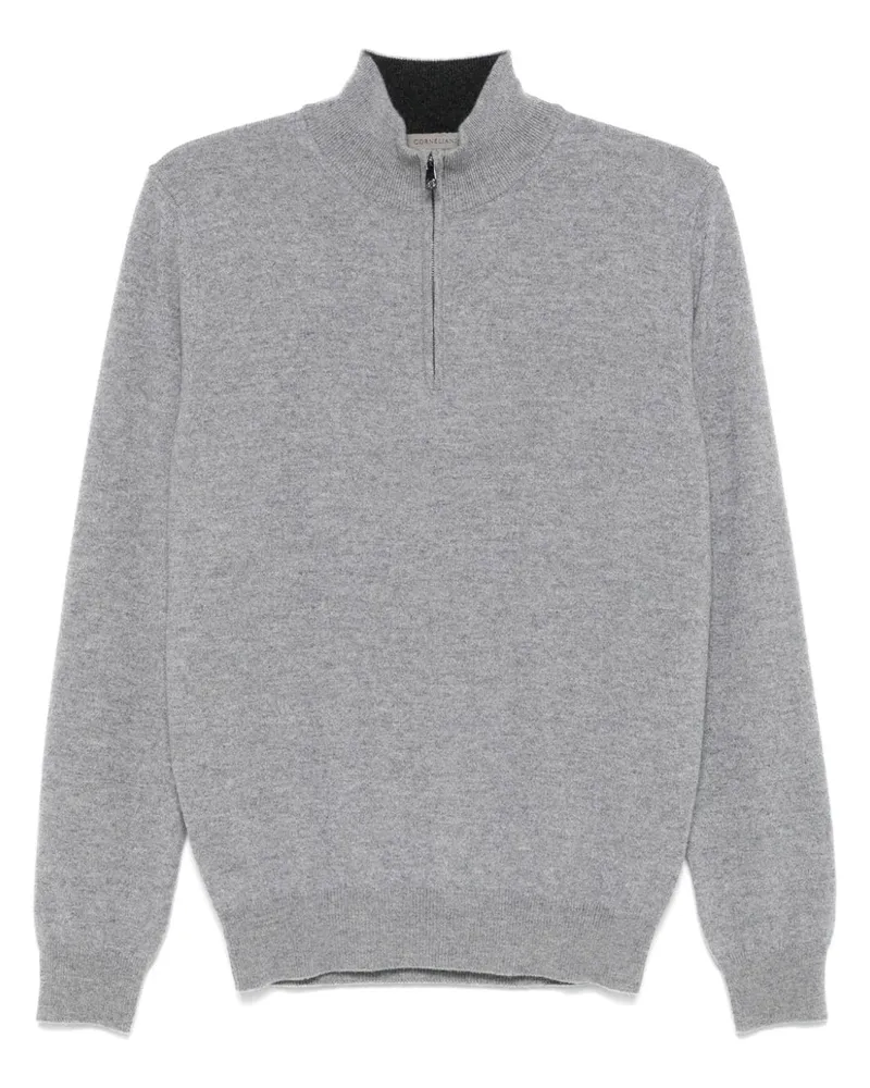Corneliani Pullover mit Stehkragen - Grau Grau