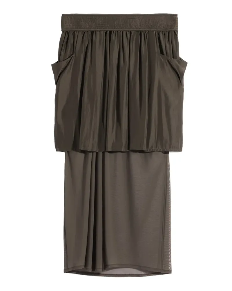 Christophe Lemaire Asymmetrischer Rock mit Taschen - Braun Braun