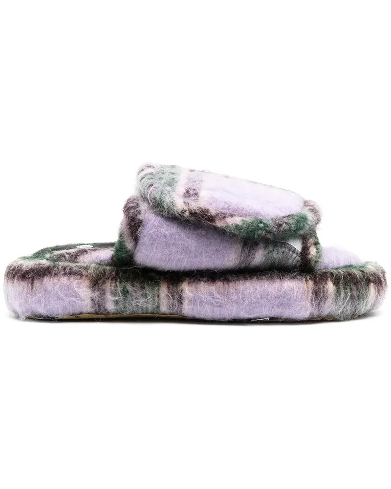 DUO Ltd Volume' Slipper mit Schottenkaro - Violett Violett
