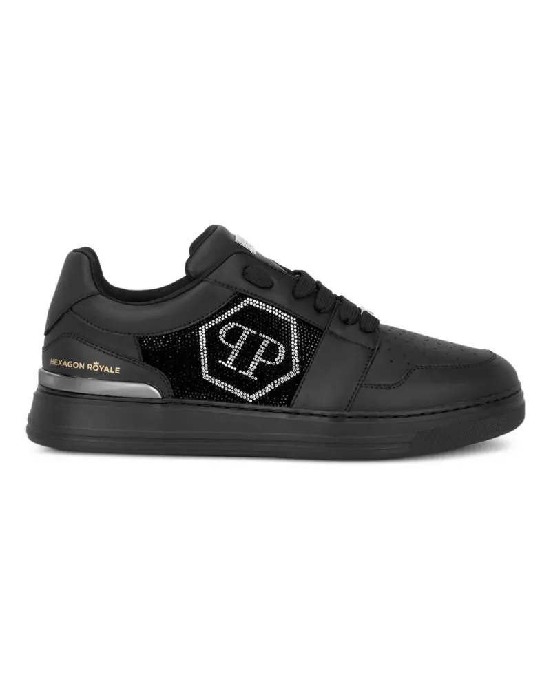 Philipp Plein Crystal Hexagon Sneakers - Schwarz Schwarz
