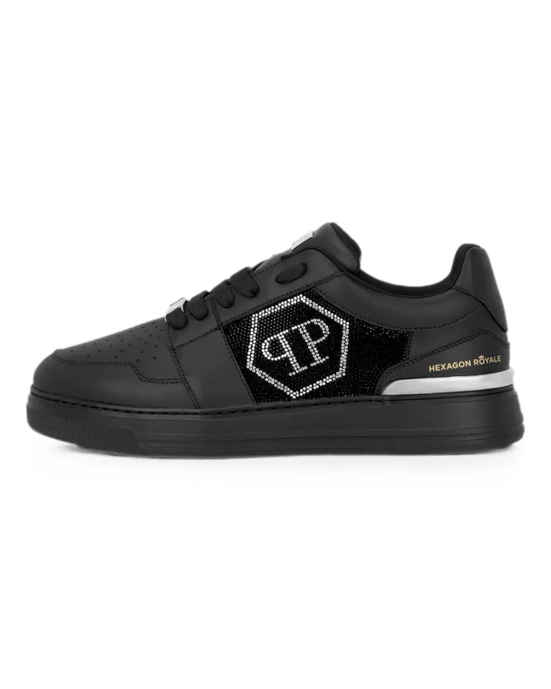 Philipp Plein Crystal Hexagon Sneakers - Schwarz Schwarz