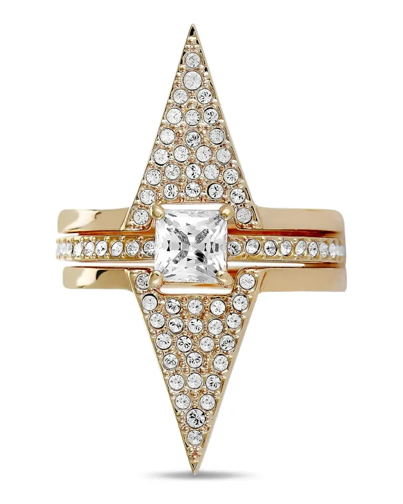 Swarovski Funk Ring-Set (3er-Set) - Rosa Rosa